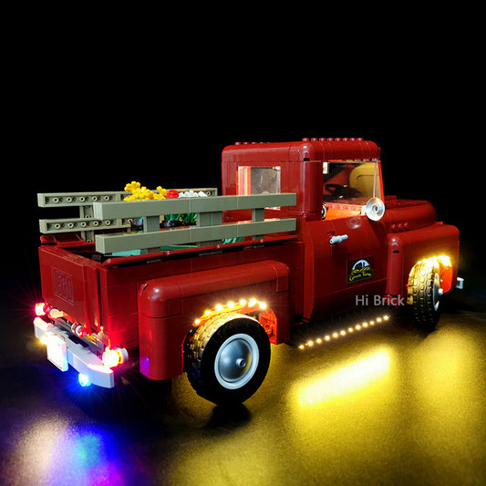 lighting is compatible with LEGO 10290 retro pickup truck car versatile creative remote control building block LED light