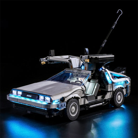 Compatible with LEGO 10300 Back to the Future Time Machine LED Lighting Mechanical Assembly Building Blocks Toy Models Lighting