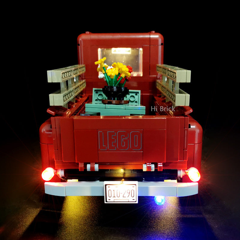 lighting is compatible with lego 10290 retro pickup truck car versatile creative remote control building block led light