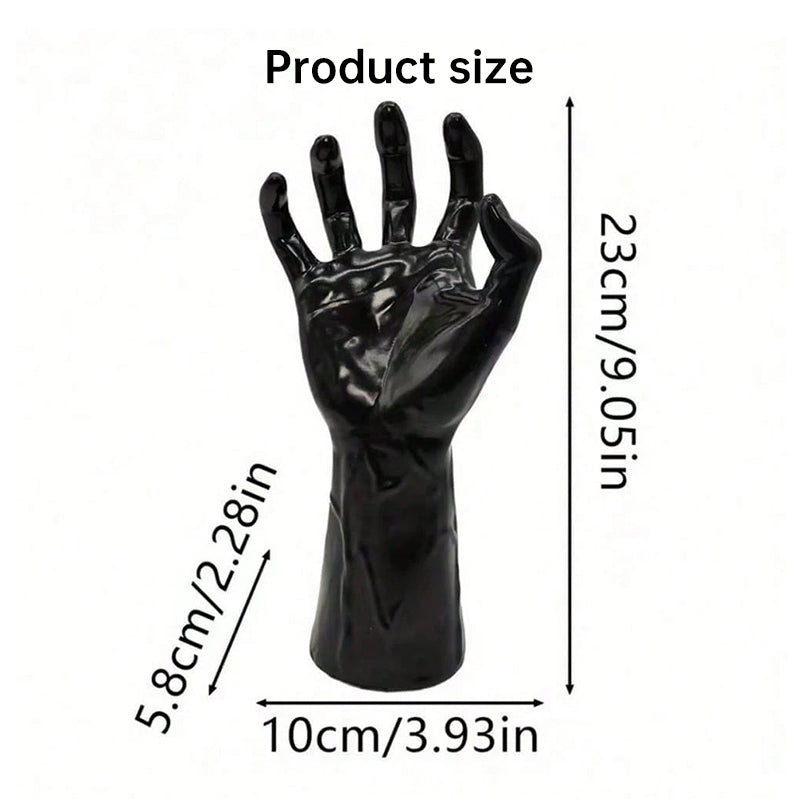 gothic halloween indoor decor: 12-pack bat sticker wall hangings (spooky hands & lit candles) for gothic walls