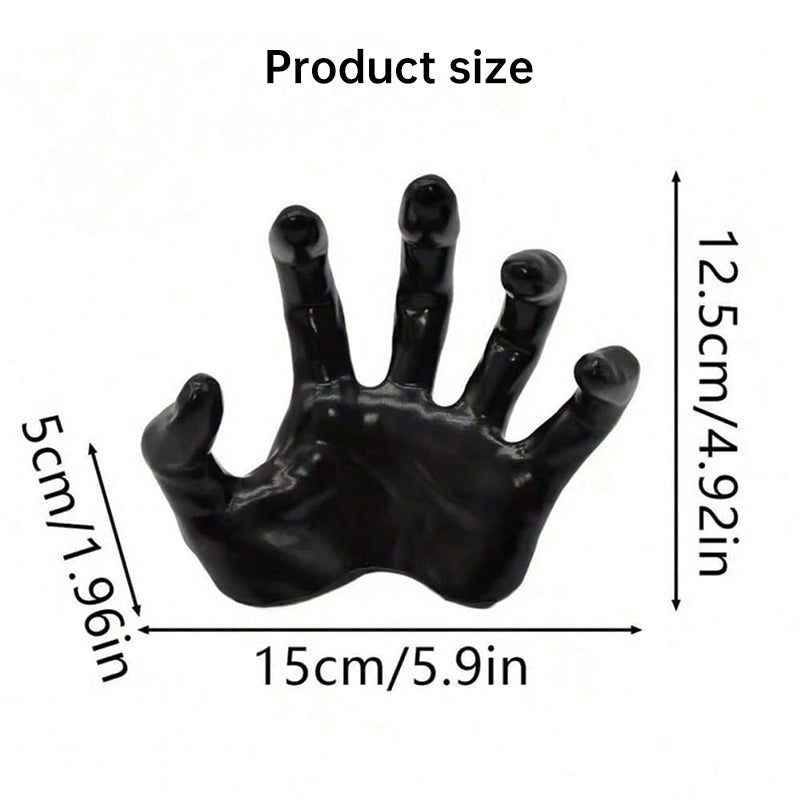 gothic halloween indoor decor: 12-pack bat sticker wall hangings (spooky hands & lit candles) for gothic walls