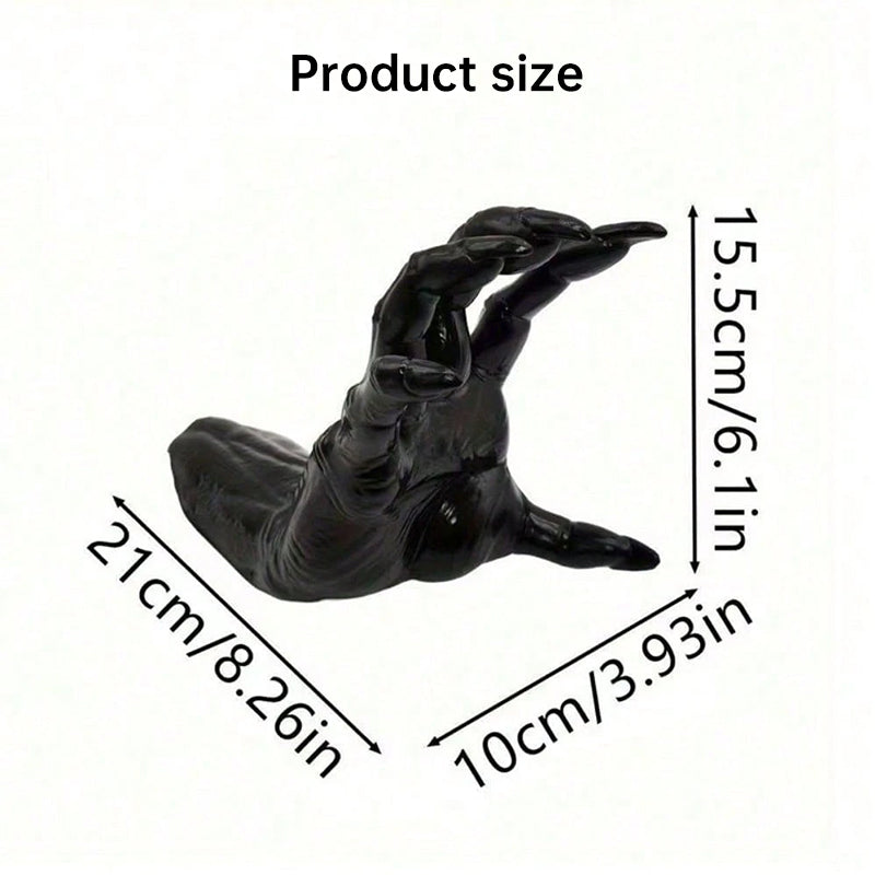 gothic halloween indoor decor: 12-pack bat sticker wall hangings (spooky hands & lit candles) for gothic walls