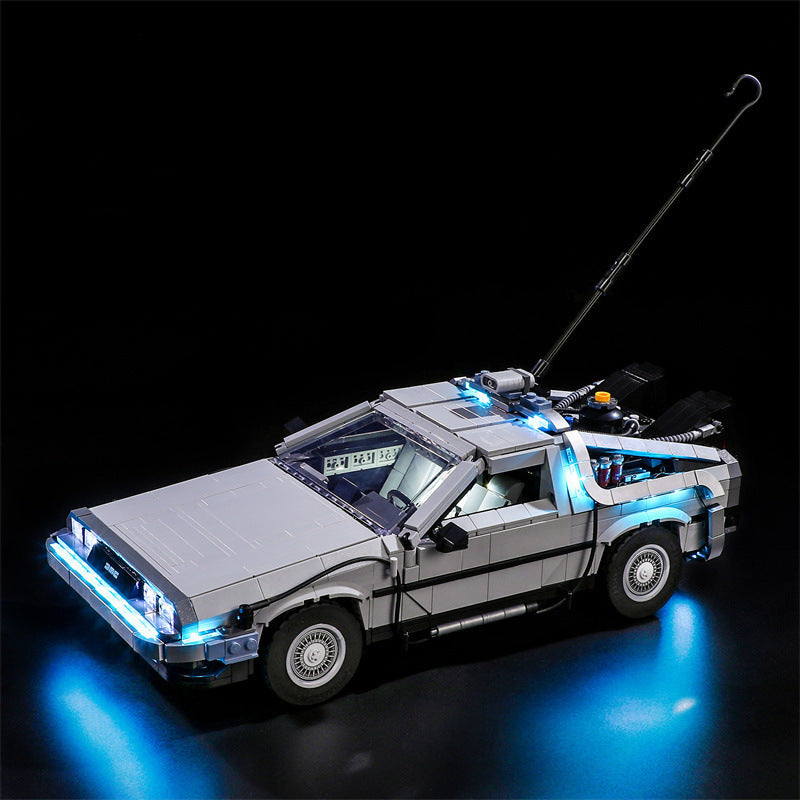 compatible with lego 10300 back to the future time machine led lighting mechanical assembly building blocks toy models lighting