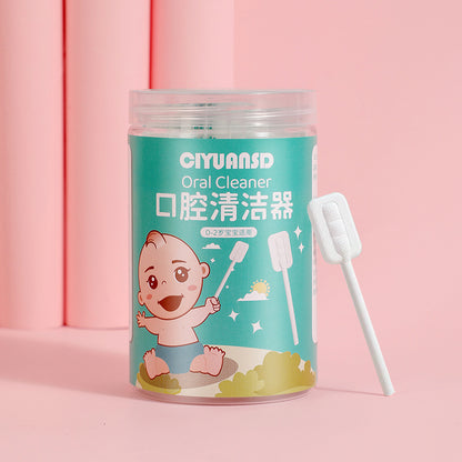Baby Oral Cleaner Newborn Soft-Bristle Toothbrush Baby Tongue Cleaning Gauze Cotton Swab Child Cotton Stick