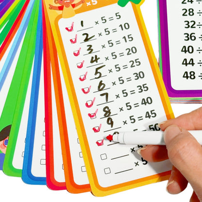 Multiplication Flash Cards Learning Tool for Math Early Education Addition Subtraction Multiplication Division Arithmetic Teaching Aid for Primary Students
