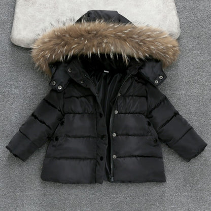 Children's thick cotton jacket down cotton collar cotton jacket